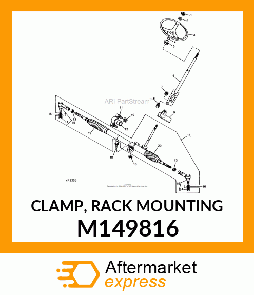 CLAMP, RACK MOUNTING M149816