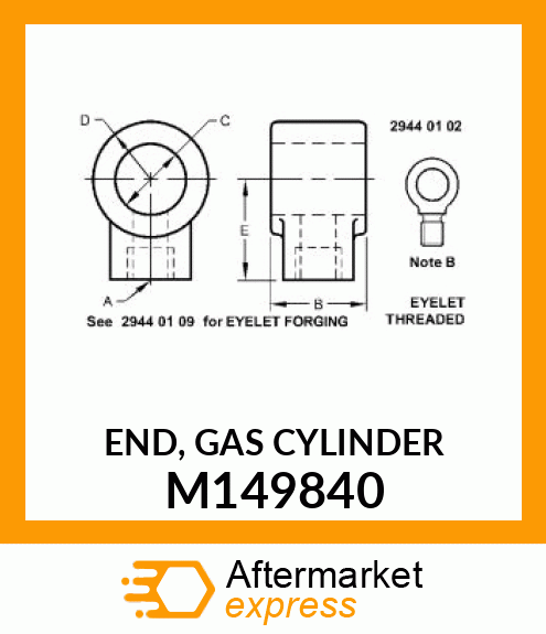 END, GAS CYLINDER M149840