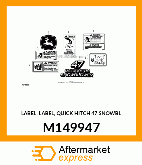 LABEL, LABEL, QUICK HITCH 47 SNOWBL M149947