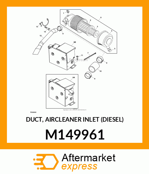 DUCT, AIRCLEANER INLET (DIESEL) M149961