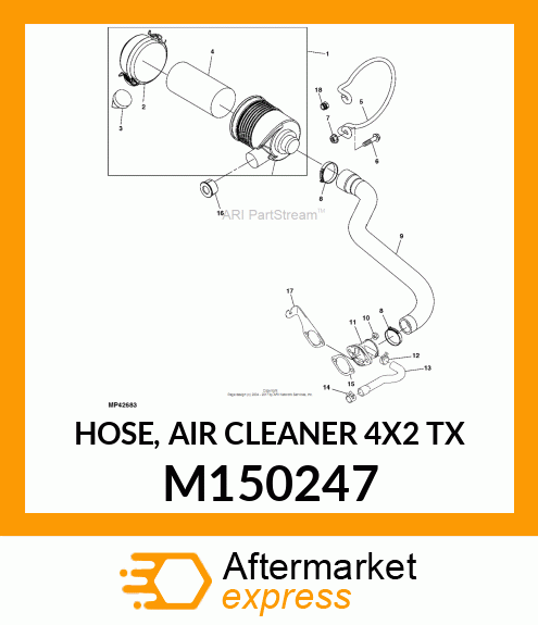 HOSE, AIR CLEANER 4X2 TX M150247