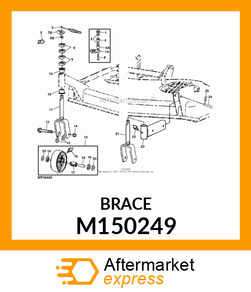 BRACKET, BRACKET, CASTER SPRING M150249