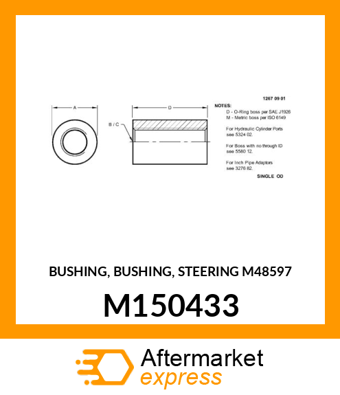 BUSHING, BUSHING, STEERING M48597 M150433