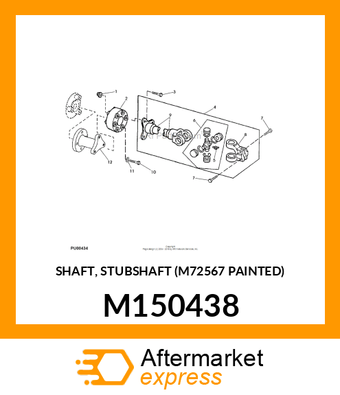 SHAFT, STUBSHAFT (M72567 PAINTED) M150438