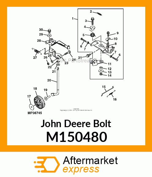 BOLT, 6 X 12 M150480