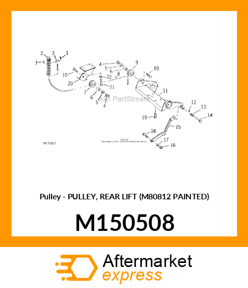 Pulley - PULLEY, REAR LIFT (M80812 PAINTED) M150508