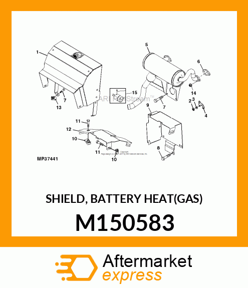 SHIELD, BATTERY HEAT(GAS) M150583