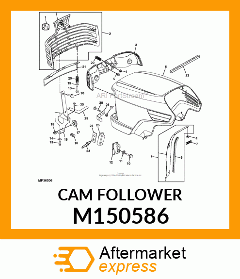 ROLLER, HOOD HINGE M150586