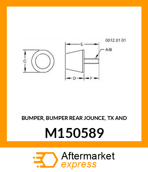 BUMPER, BUMPER REAR JOUNCE, TX AND M150589