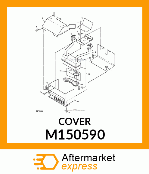 BAFFLE, REAR MUFFLER(PAINTED) M150590