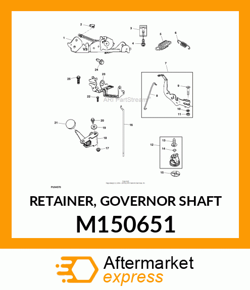 RETAINER, GOVERNOR SHAFT M150651