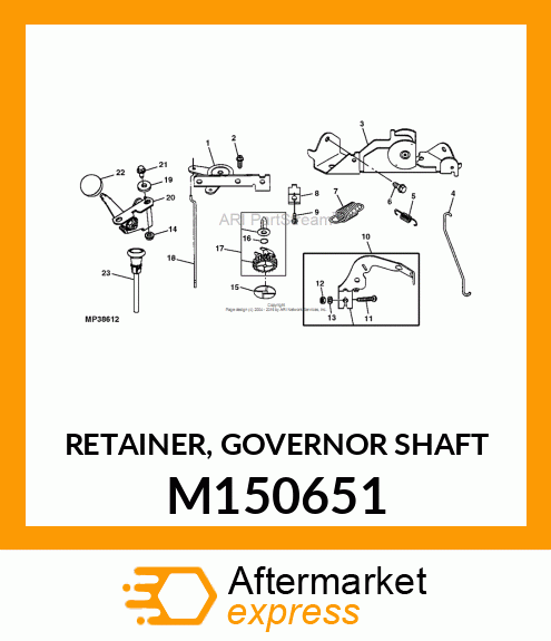 RETAINER, GOVERNOR SHAFT M150651