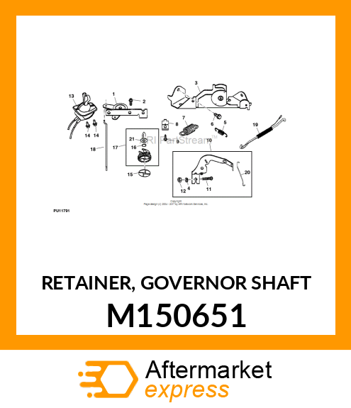 RETAINER, GOVERNOR SHAFT M150651