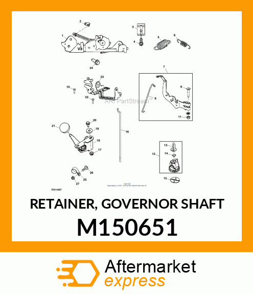 RETAINER, GOVERNOR SHAFT M150651