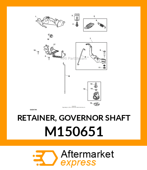 RETAINER, GOVERNOR SHAFT M150651