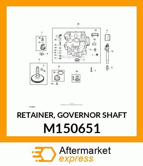 RETAINER, GOVERNOR SHAFT M150651