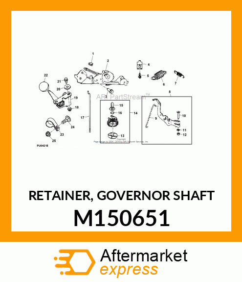 RETAINER, GOVERNOR SHAFT M150651