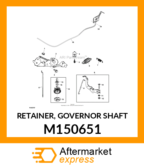 RETAINER, GOVERNOR SHAFT M150651