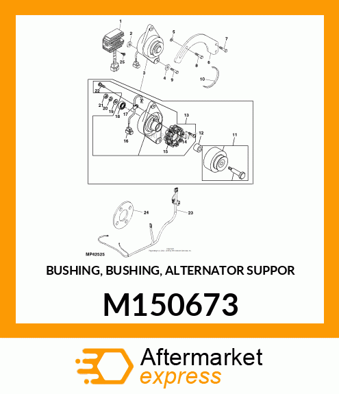 BUSHING, BUSHING, ALTERNATOR SUPPOR M150673