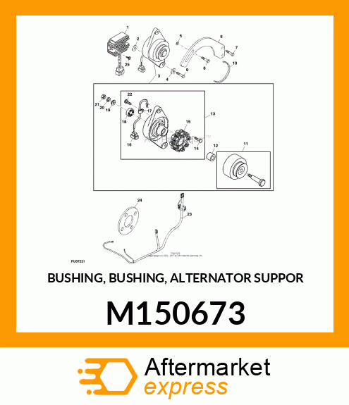 BUSHING, BUSHING, ALTERNATOR SUPPOR M150673