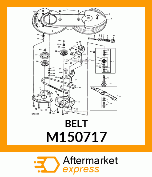 BELT, 16 X 2000 MM, COGGED M150717