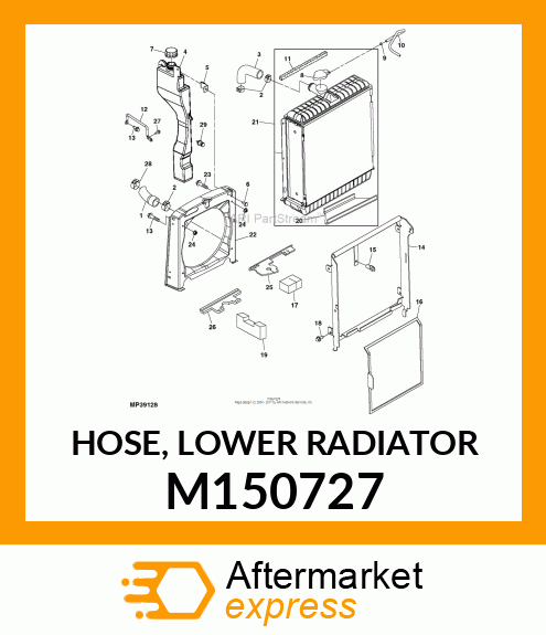 HOSE, LOWER RADIATOR M150727