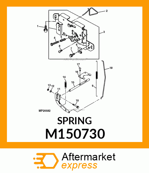 SPRING, THROTTLE LINK M150730