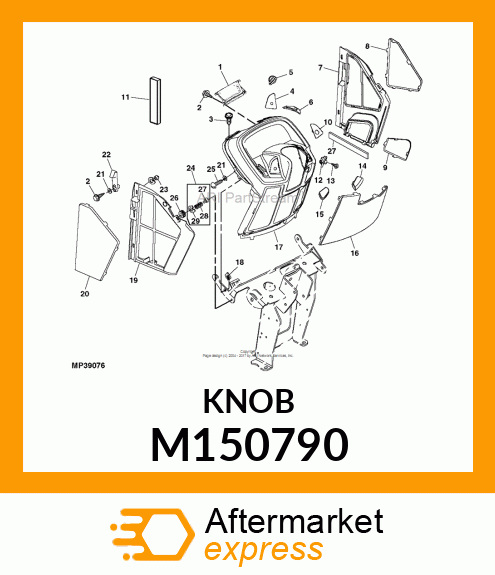 KNOB, LIGHT SWITCH M150790