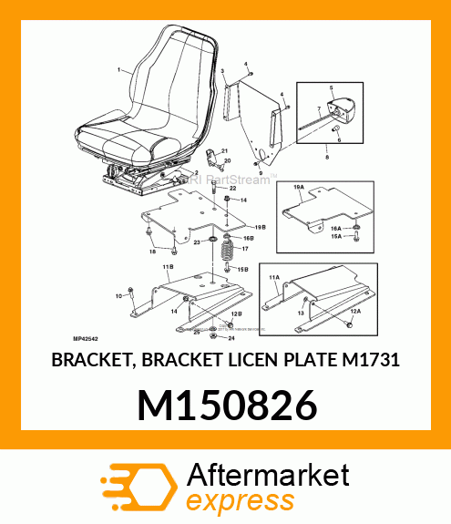 BRACKET, BRACKET LICEN PLATE M1731 M150826