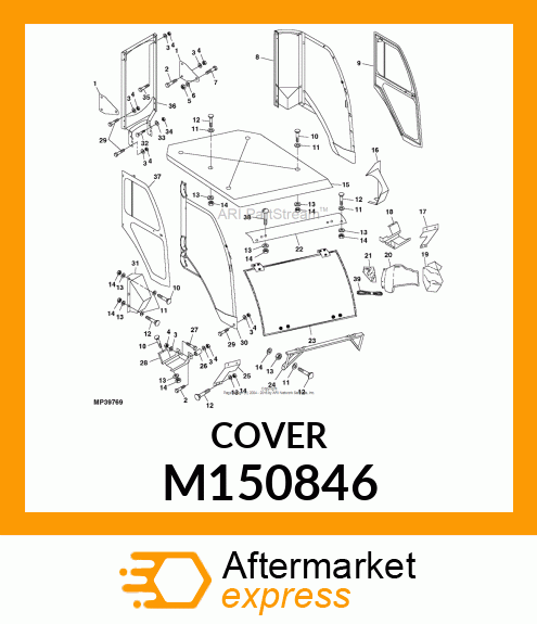 COVER, CENTER AIR INTAKE M150846