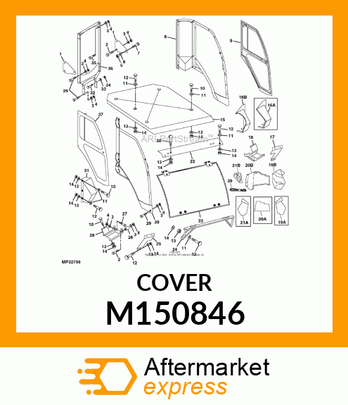 COVER, CENTER AIR INTAKE M150846