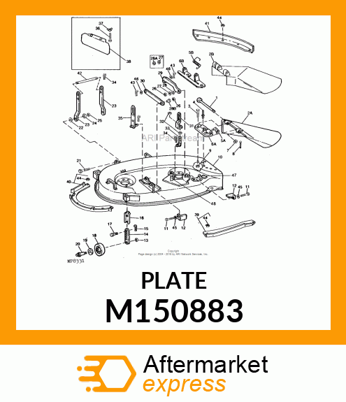 PLATE, PLATE, MULCHER M72487 PAINT M150883