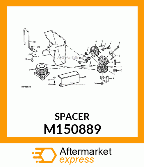 BUSHING, HUB, BRAKE PEDAL M46948 P M150889