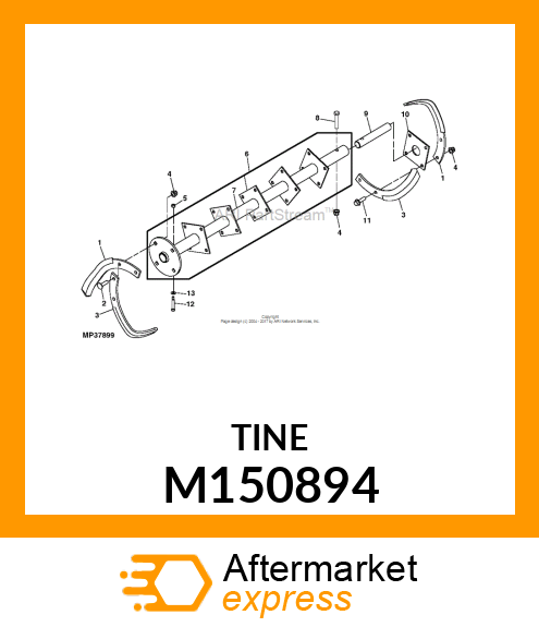 TINE, RH (M87088 PAINTED)(JDM F12) M150894