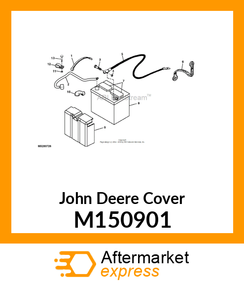 COVER, FRONT BATTERY (GAS) M150901