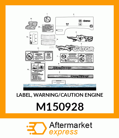 LABEL, WARNING/CAUTION ENGINE M150928