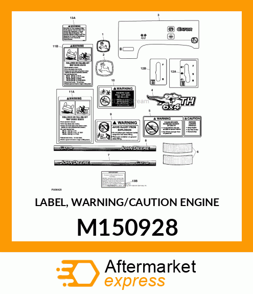 LABEL, WARNING/CAUTION ENGINE M150928