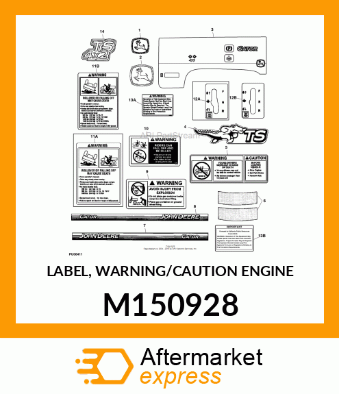 LABEL, WARNING/CAUTION ENGINE M150928