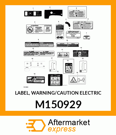 LABEL, WARNING/CAUTION ELECTRIC M150929