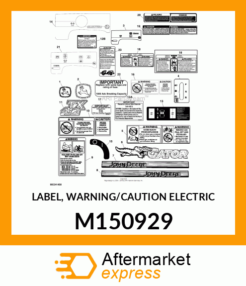 LABEL, WARNING/CAUTION ELECTRIC M150929