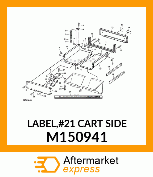 LABEL,#21 CART SIDE M150941