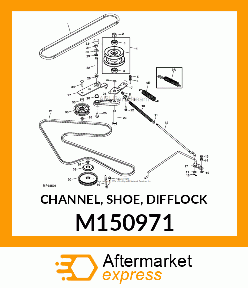 CHANNEL, SHOE, DIFFLOCK M150971