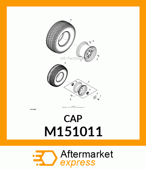 CAP, BEARING (M147774 YELLOW) M151011