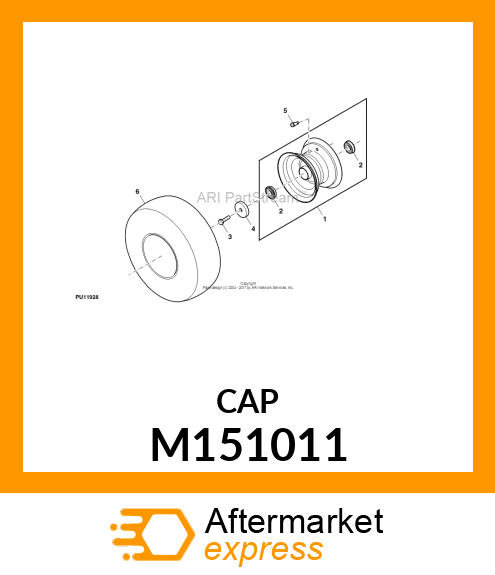 CAP, BEARING (M147774 YELLOW) M151011