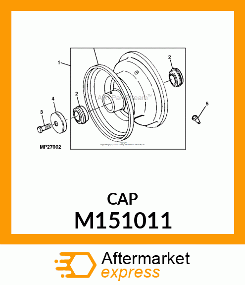 CAP, BEARING (M147774 YELLOW) M151011