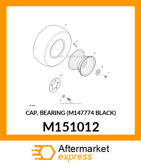 CAP, BEARING (M147774 BLACK) M151012