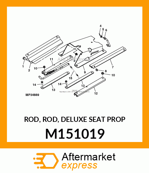 ROD, ROD, DELUXE SEAT PROP M151019