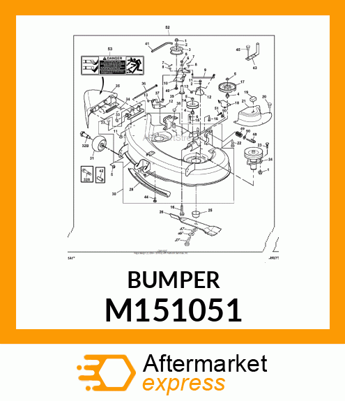 BUMPER, LH UPSTOP M151051