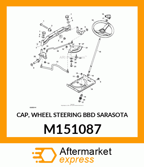 CAP, WHEEL STEERING BBD SARASOTA M151087