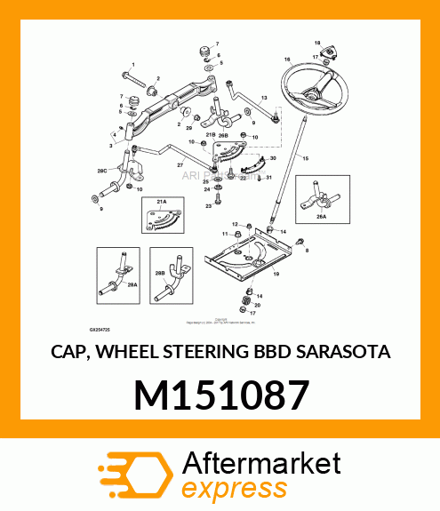 CAP, WHEEL STEERING BBD SARASOTA M151087